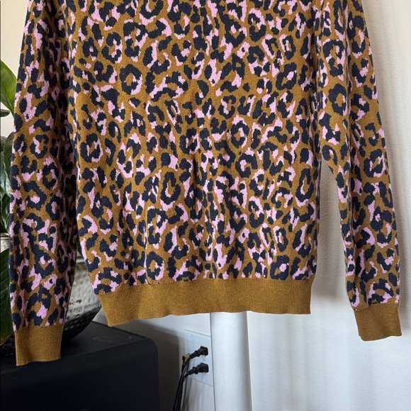 J Crew Leopard Wool Blend Crew Sweater Sz S - Picture 11 of 11